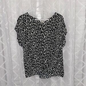 Black & White Leopard Top